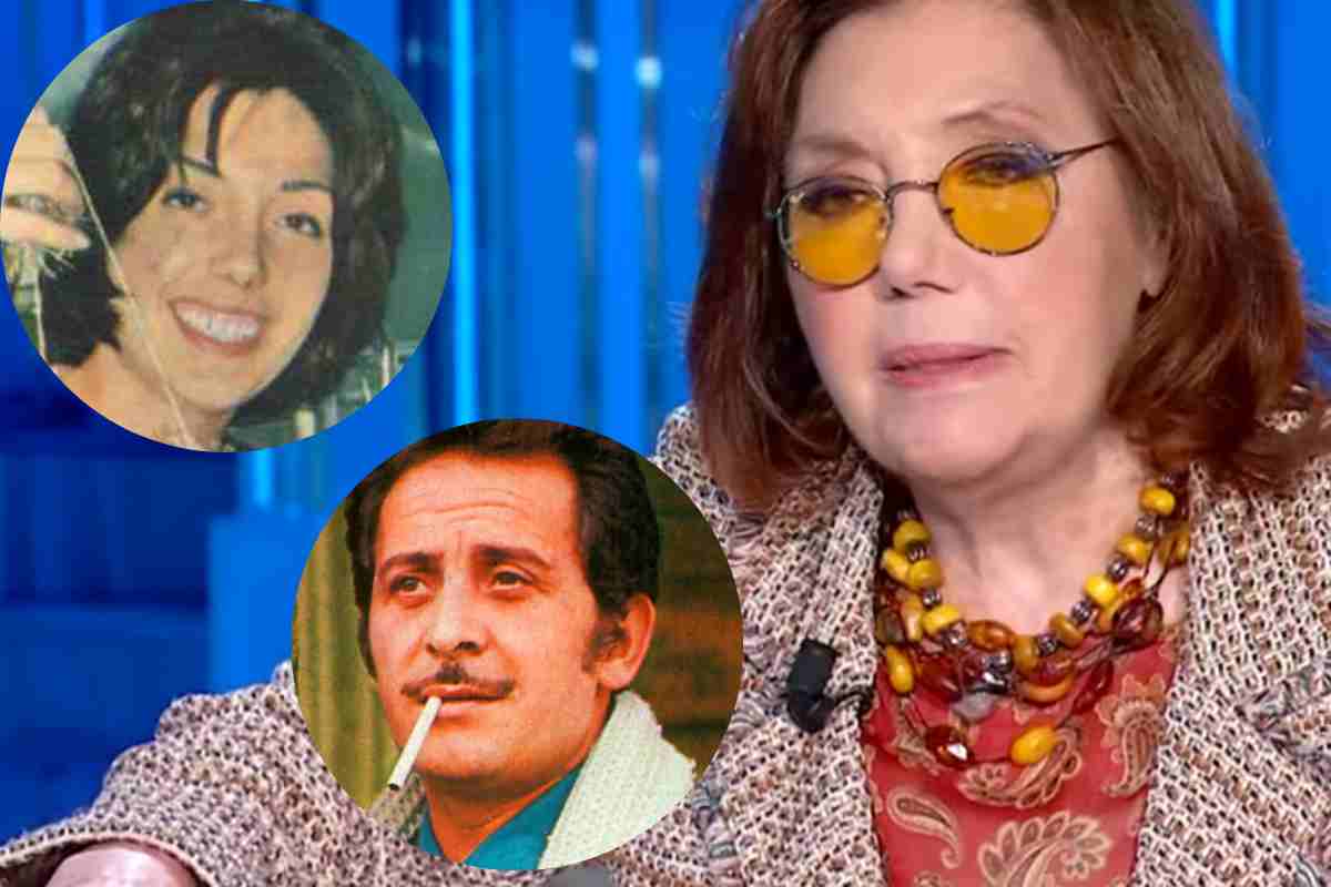 Franca Gandolfi di recente e nei tondi lei da giovane e Domenico Modugno