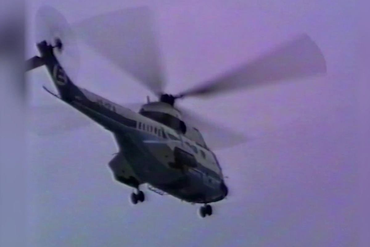 l'elicottero agip qualche giorno prima della tragedia